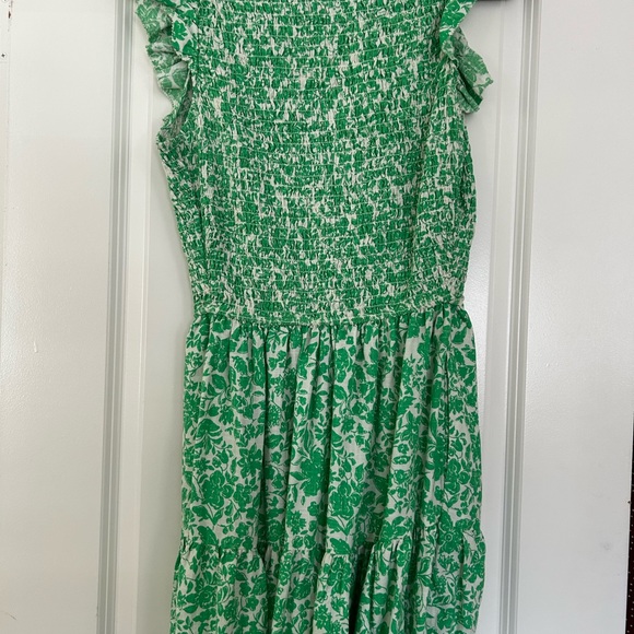 Women's Ruffle Short Sleeve Smocked Mini
Dress - Universal Thread Green - small - Picture 6 of 9